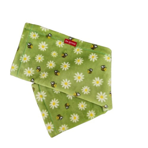Bees and Daisy fleece baby blanket