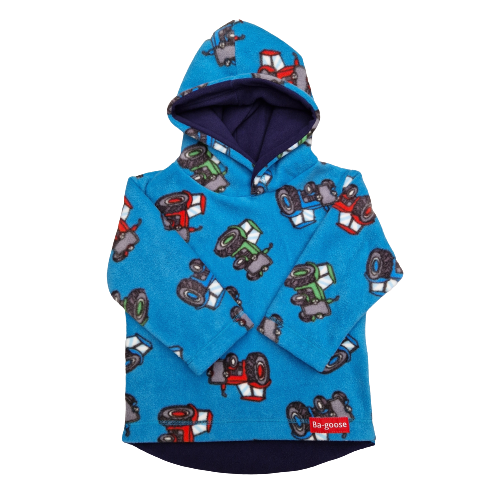 Blue Tractor kids fleece hoodie from Bagoose