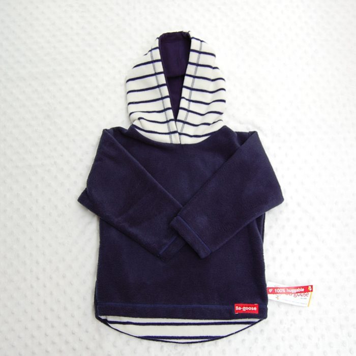 navy and french stripe hoodie