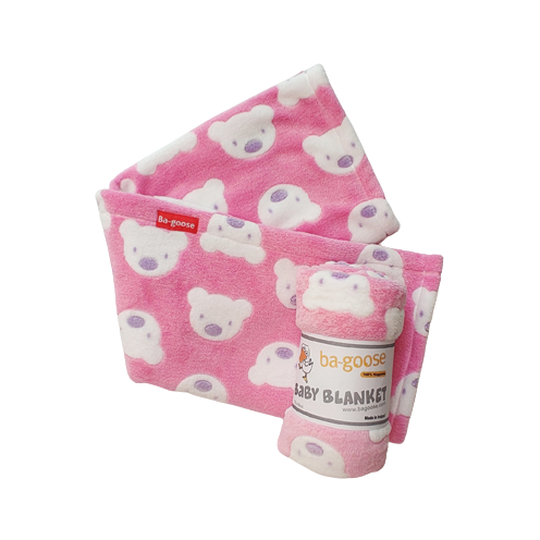 pink bear blanket