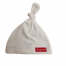 cream baby microfleece hat with knot